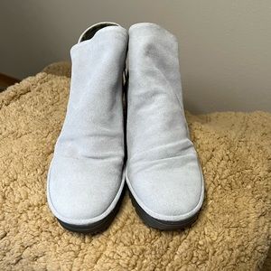 Fly London side zip wedge booties 42